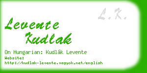 levente kudlak business card
